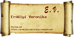Erdélyi Veronika névjegykártya